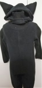 Kids Costumes to Hire - Black Onesie & Headpiece - CHILD SMALL